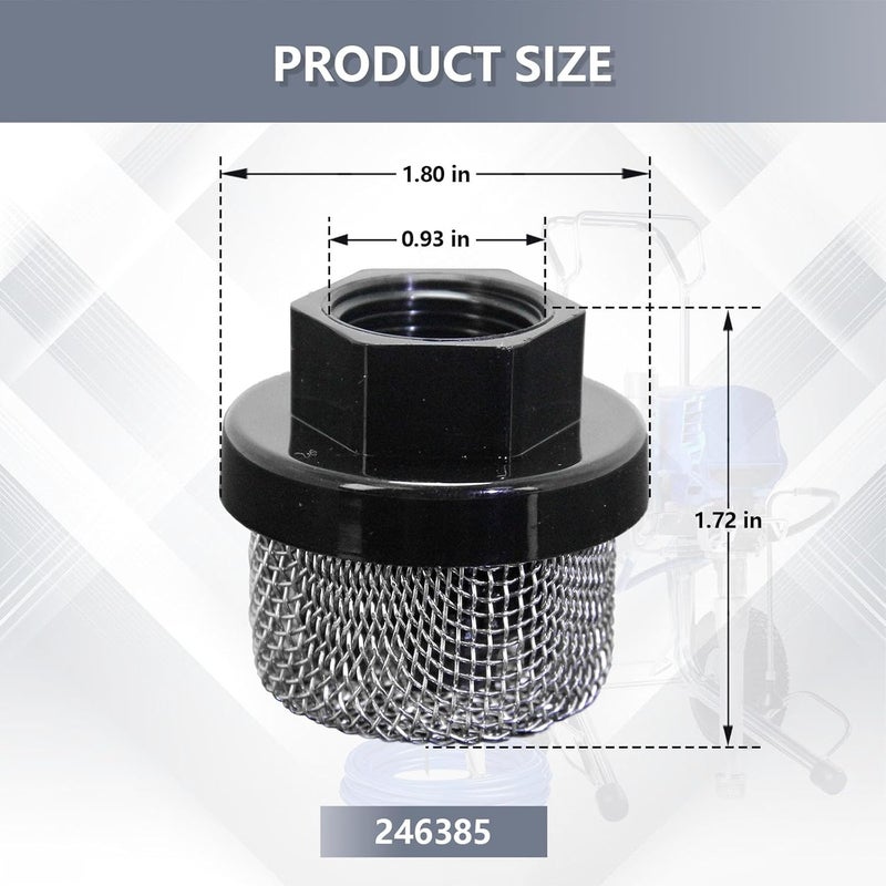 KUEDPEZ 246385 7/8" Hose Inlet Strainer Screen, Inlet Suction Strainer Mesh Filter for Graco 495, Ultra 395 390, for Wagner, for Spraytech, for Titan Airless Paint Sprayer Pumps (6 Packs) - Image 2